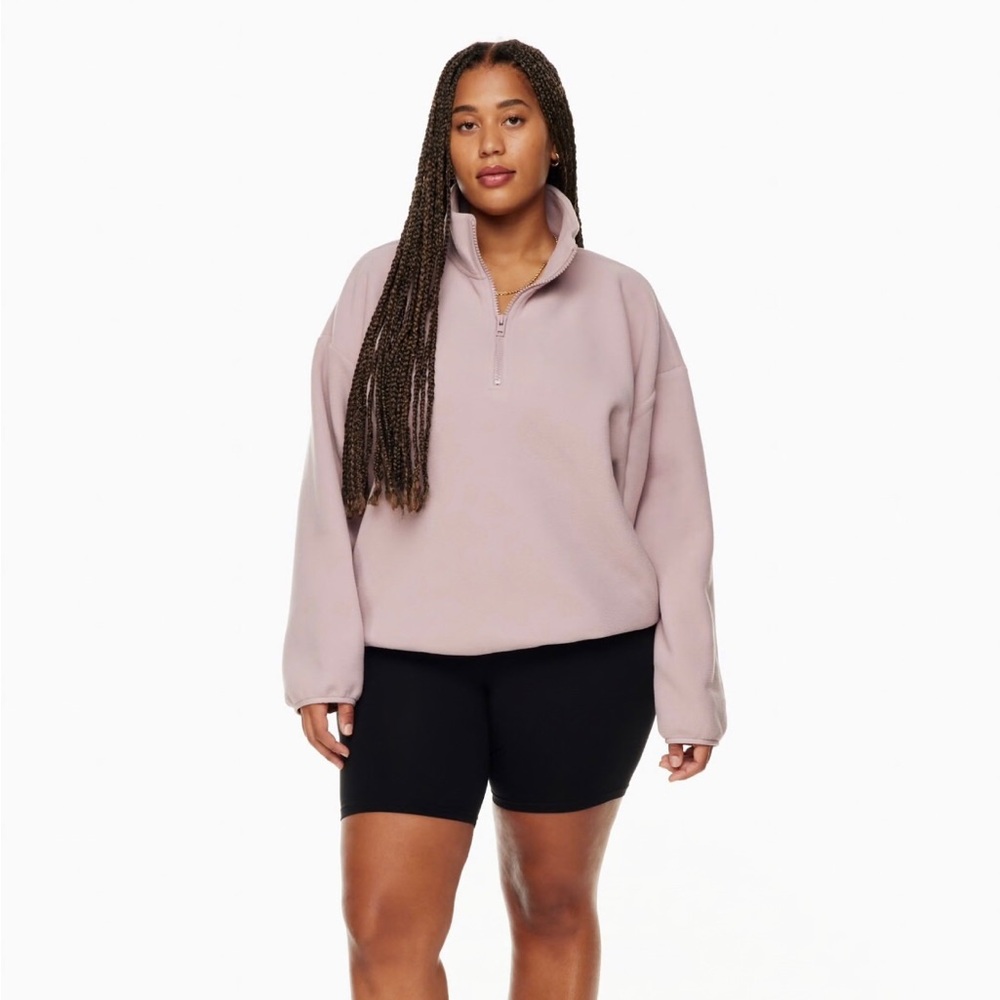 Aritzia Pink Fleece Sweater